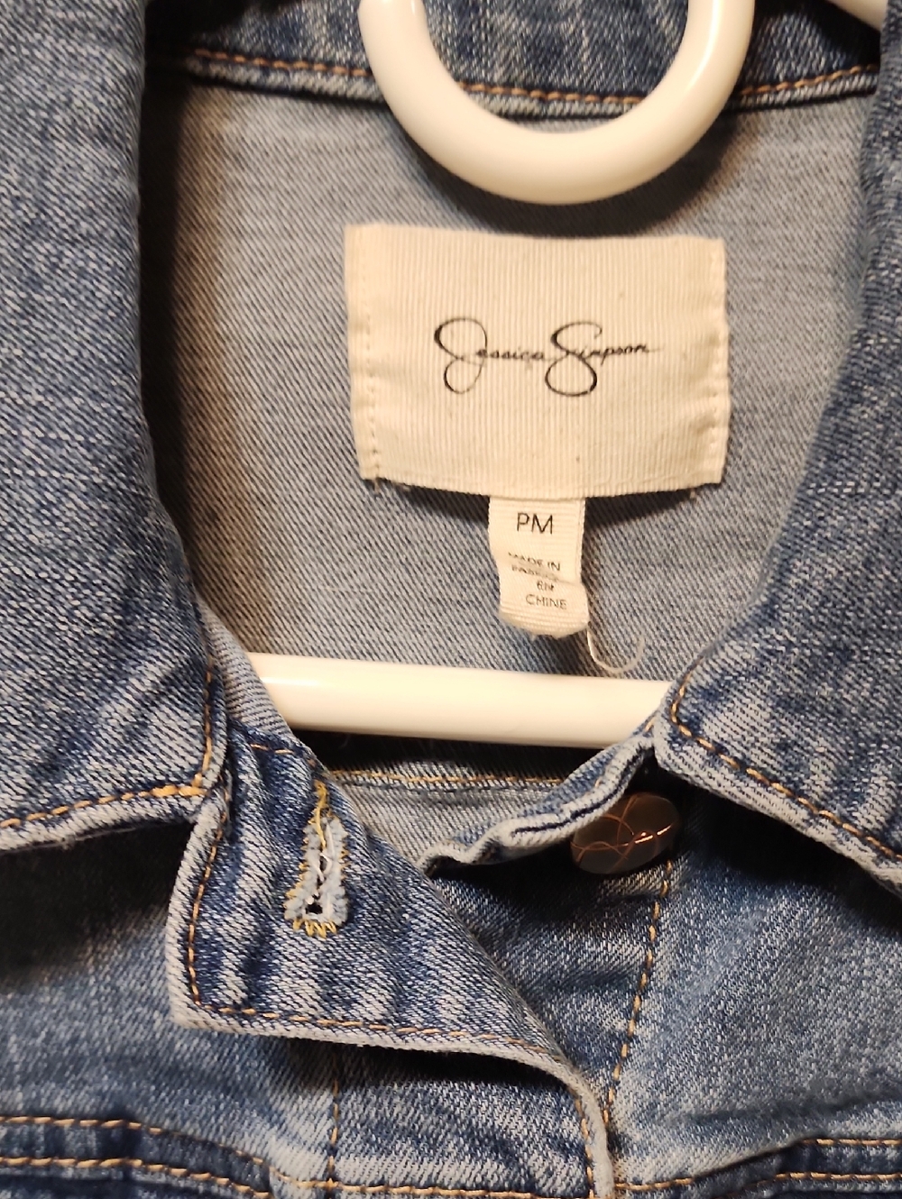 Jessica Simpson Denim Jean Jacket - Blue in Petite size - Picture 2 of 3